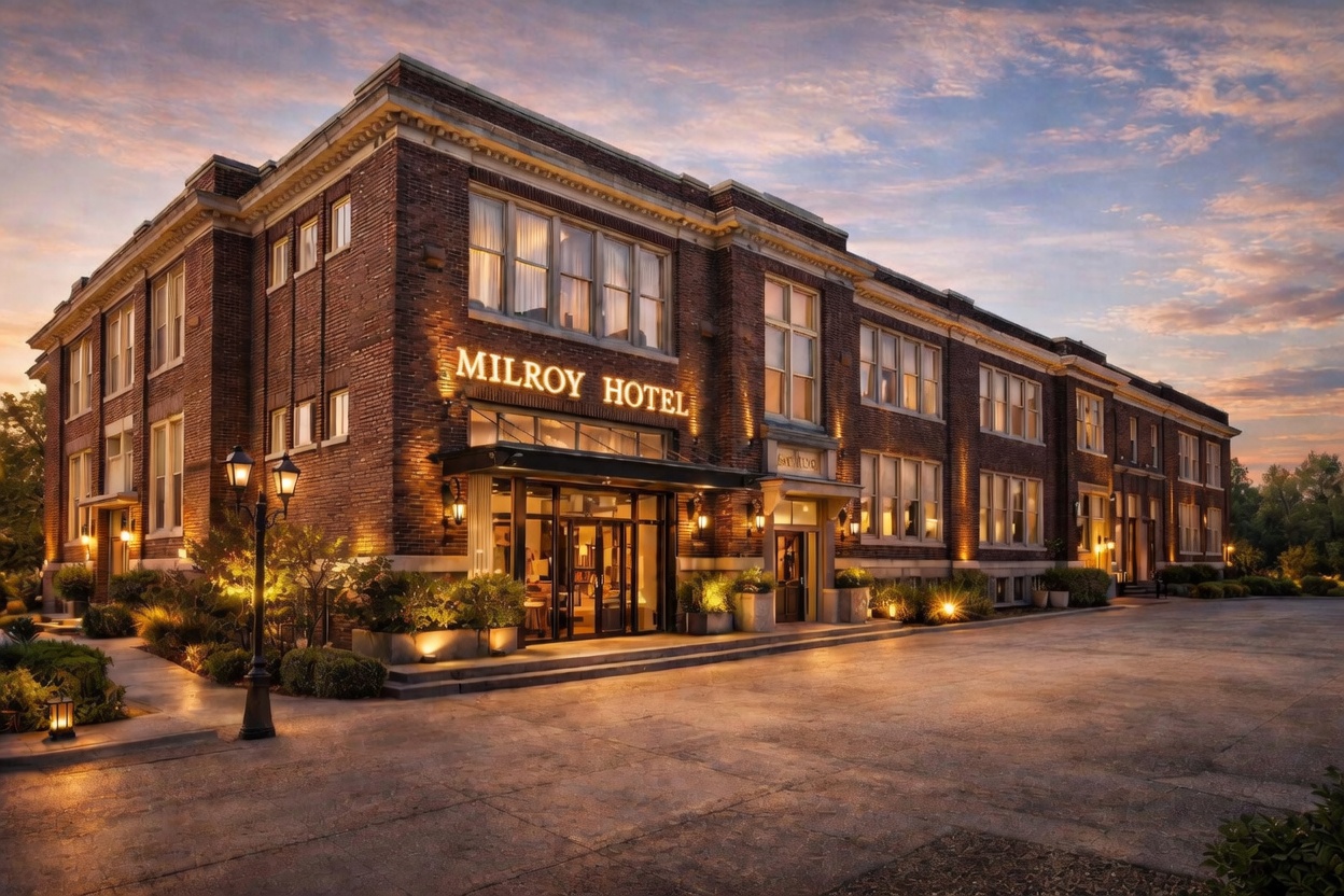 The Milroy™ hotel exterior at dusk